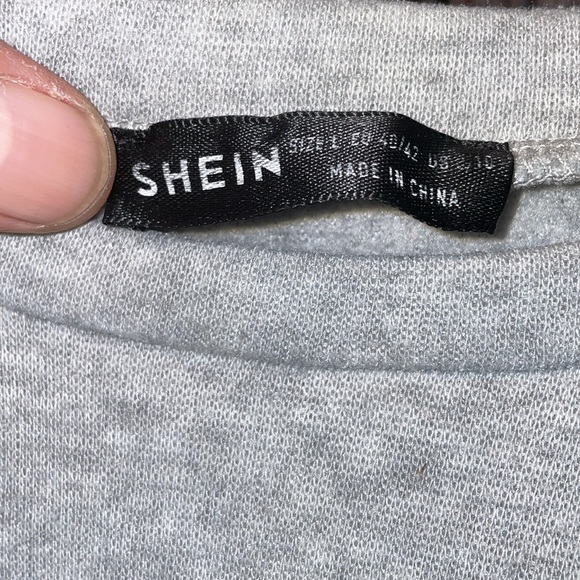 Michigan Lansing state of Michigan SHEIN grey crop sweatshirt size Large - Picture 4 of 5